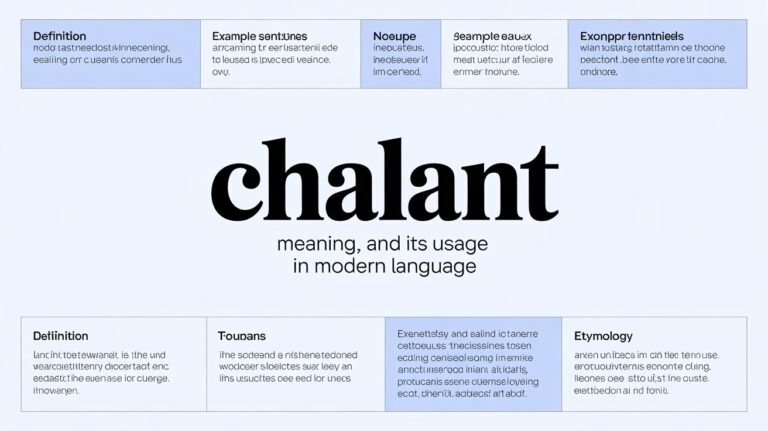 Chalant: Meaning, and Its Usage in Modern Language