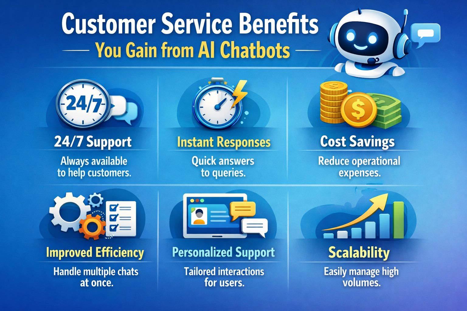 Customer Service Benefits You Gain from AI Chatbots